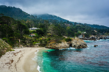 View of Gibson Beach, at Point Lobos State Natural Reserve, in C