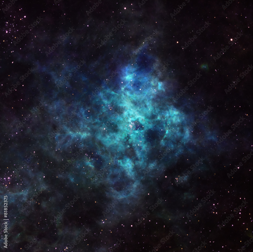 Wall mural nebula in outer space