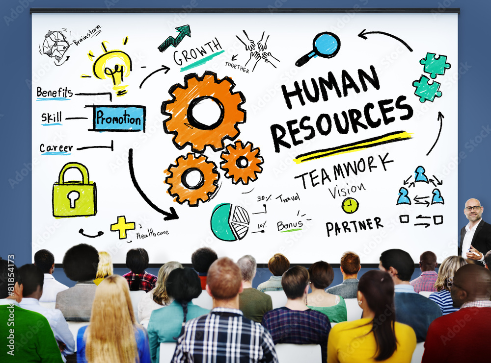Wall mural human resources employment job recruitment profession concept - Wall murals