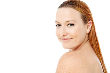 Fototapeta premium Beautiful woman with bare shoulders