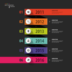 Infographic timeline spiral business template. Vector