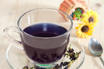 Butterfly pea flowers tea