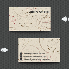 Business card template with abstract background.