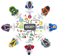 Society Social Media Social Networking Connection Concept