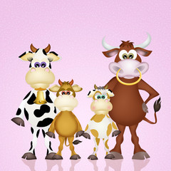 cows family