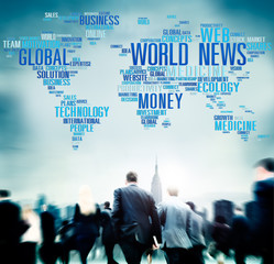 World News Globalization Advertising Media Information Concept