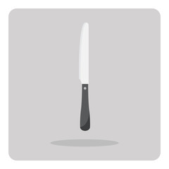 Vector of flat icon, knife on isolated background