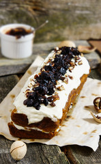 carrot cake with pecans and prunes
