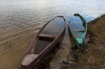 Two boats on the lake