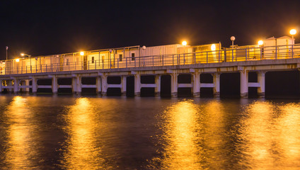 Fototapeta na wymiar Pier at night