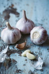 Garlic bulbs and cloves