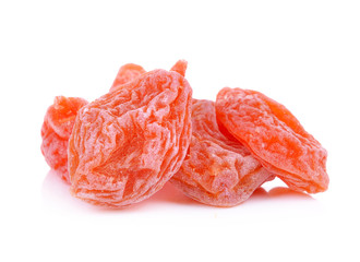 dried apricots isolated on white background