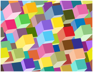 3D cubes background