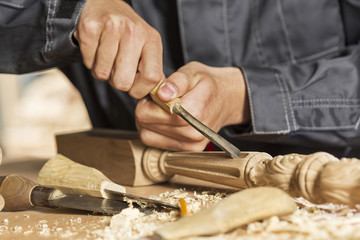 Carpenter at work