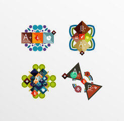 Fototapeta premium Set of abstract geometric shapes with options
