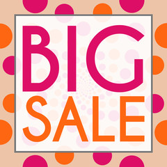 Big Sale Peach Pink Circles Background