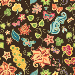 Seamless Floral Pattern (Vector)