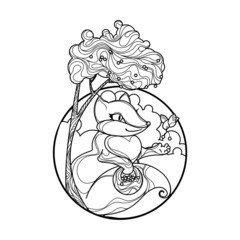 Cherryfox in a Black Lines