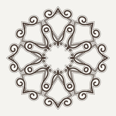 Filigree Flower Henna Pattern