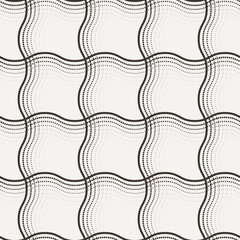 Vector seamless pattern of curved lines