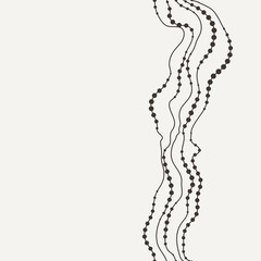 Seamless vector pattern of curved lines strung