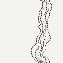 Seamless vector pattern of curved lines strung