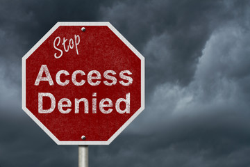 Stop Access Denied Road Sign