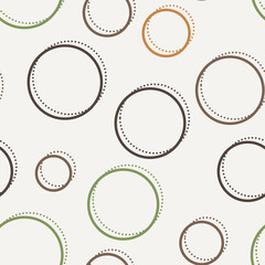 Vector seamless dotted and lined pattern
