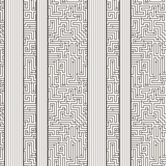 Vector seamless pattern in the form of a labyrinth