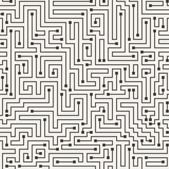 Vector seamless pattern in the form of a labyrinth