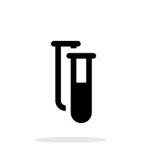 Test tubes simple icon on white background.