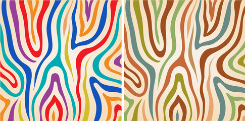 vector set colorful zebra textures,