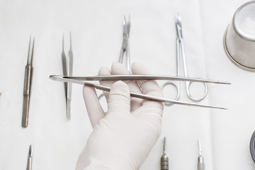 styryl surgical instrument in the surgeon's hand