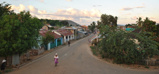 Fototapeta na wymiar Madagascan town