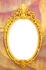 Ornate picture frame hanging on a wall