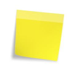 Yellow sticker paper note.