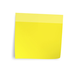 Yellow sticker paper note.