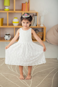 Cute little girl in tiara