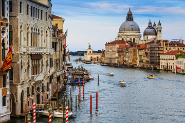 Venice, Italy - Canal Grande with Basilica di Santa Maria della