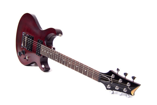 Electric guitar on a white background
