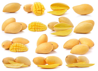 Ripe mango isolated on white background