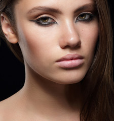 Fototapeta premium Closeup Portrait of Young Sensual Woman