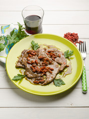 escalope with goji berries
