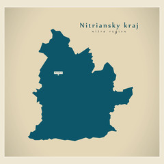 Modern Map - Nitriansky kraj SK