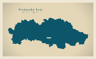 Modern Map - Presovsky kraj SK