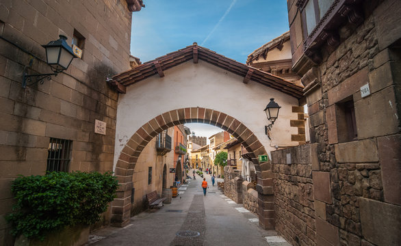 Pathways, boutiques & shops, inner villages in Barcelona, Spain.