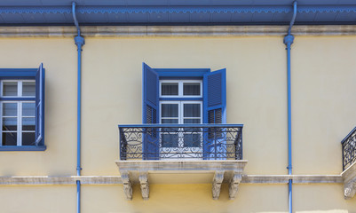 The windows with opened shutters