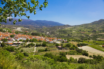 Fototapeta na wymiar Panoramic view of mountain village