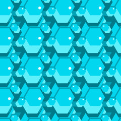 geometric seamless pattern with hexagons