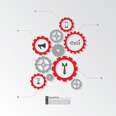 Infographic elements. Cogwheel gear - business concept